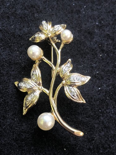 Vintage floral bouquet brooch - vintage,