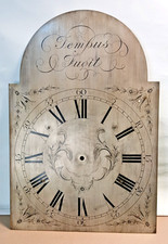 ANTIQUE GRANDFATHER CLOCK FACE