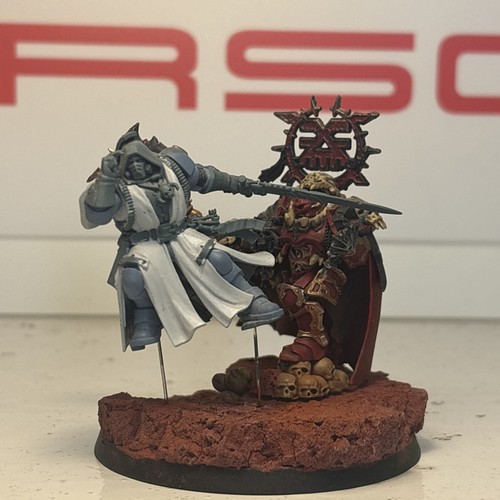 Custom warhammer duel diorama - warhammer,