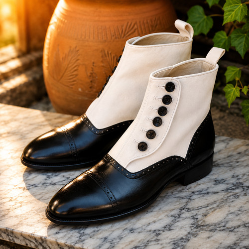 Handmade men two tone - tone, leather