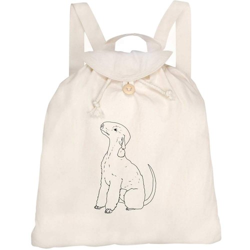 Sitting bedlington terrier - 'sitting,