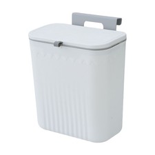 Kitchen Cupboard Door Hanging Trash Can with Lid Wall Mounted Waste Rubbish Bin