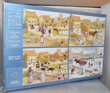 WH SMITH THROUGH THE SEASONS 3 x 1000 PIECE JIGSAW PUZZLE SET - 2 STILL SEALED