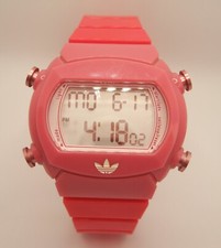 RARE NEW Vintage Adidas Seoul ADH6111/N LCD Pink Alarm Chronograph Watch!