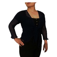 Womens Open Front Tie Up Shrug