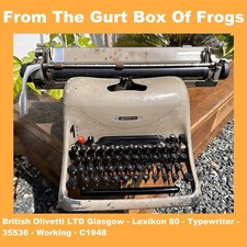 British Olivetti LTD Glasgow - Lexikon 80 - Typewriter - 35536 - Working - C1948