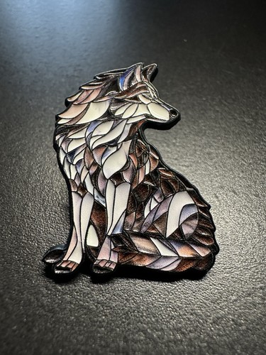 Wolf enamel pin badge - enamel,