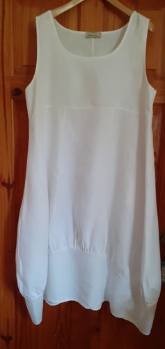 White linen dress - linen, italian