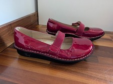Alegria Women's Paloma Mary Jane Wedge Shoes Red Patent leather size uk 5 eu 38