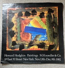 Vintage 1982 HOWARD HODGKIN Paintings Poster New York Goodbye To The Bay Of Napl