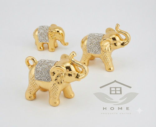 Set cute gold elephant - cute,