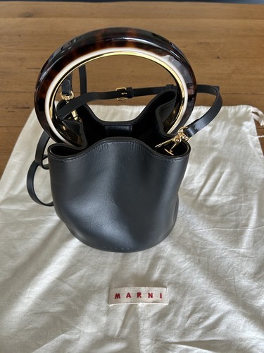 Marni black leather - marni, pannier