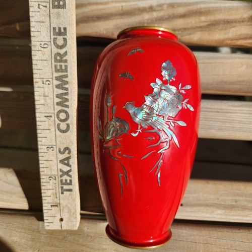 Vintage asian brass red - brass,