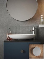 Fluted Clear Glass Bathroom Splashback Backsplash Pre-Drilled 250x600x4mm