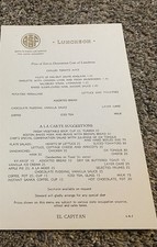 1940's era Santa Fe El Capitan Dining Car Menu Fred Harvey Service