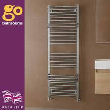 Chrome Ladder Rail Tall Heated Towel Rail Bathroom Radiator H1400 x W500mm