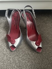 Vivienne Westwood anglomania melissa  Silver winged shoes UK 6 /Eur 39 B14 008