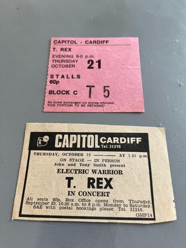 Rex bolan ticket capitol - t,