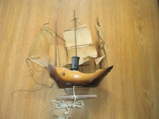 VINTAGE WOODEN SHIP LAMP