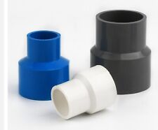 50mm to 20mm ID PVC Reducer Straight Water Pipe Join Fitting Aquarium White UK