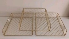 SET 3 X GEORGE HOME GOLD METAL MAGAZINE/PAPER TRAYS (THEY ARE NOT STACKABLE) 
