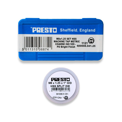 Presto taps die - m8,