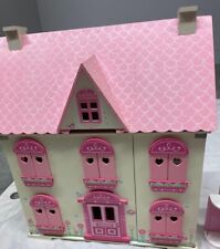 ELC Early Learning Centre Rosebud Cottage Wooden Dolls House And Accessories