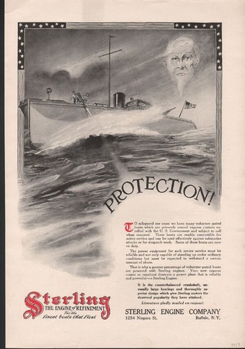 1917 sterling boat motor - boat,