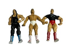 3 WWE Wrestling Action Figures Bret Hart Mr Wonderful William Regal Jakks 2003