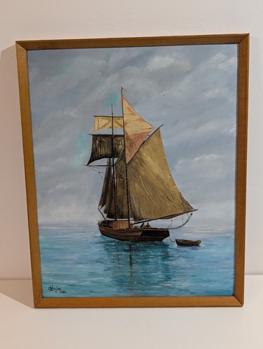 Oil painting maritime fishing - maritime,