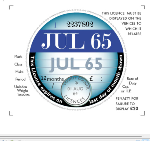 Reproduction tax disk vintage - tax,