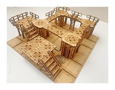 Warhammer, Necromunda Base Set: Laser Cut Terrain.  Necropolis Set with Platform