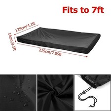 7ft Heavy Duty  Billiard Snooker Pool Table Dust Cover Protector Black