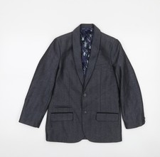 Ted Baker Boys Grey Shawl Lapel Blazer Age 10 Formal Wedding Jacket