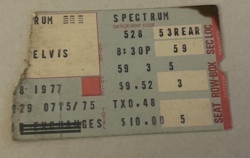 Elvis presley ticket may - presley,