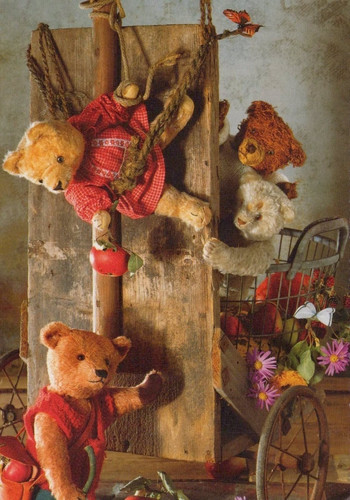 Toys postcard cute teddy - -,