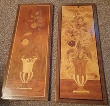 pair Vintage Italian marquetry