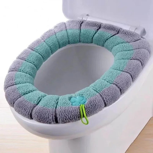 Warm knitted toilet seat - warm,