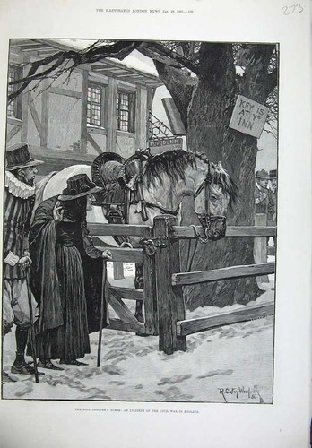 Original old antique print - old,