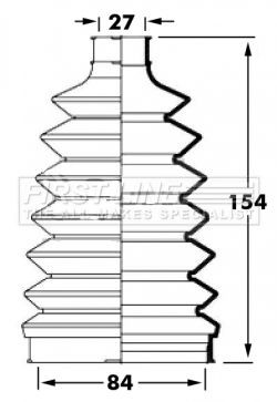 Drive shaft bellow kit - kit, fits