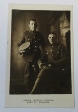 REAL PHOTO POSTCARD TWO NORFOLK REGIMENT WW1 SOLDIERS