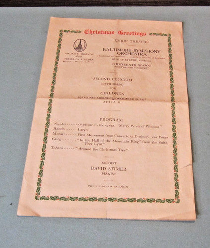 1927 baltimore symphony - 1927,