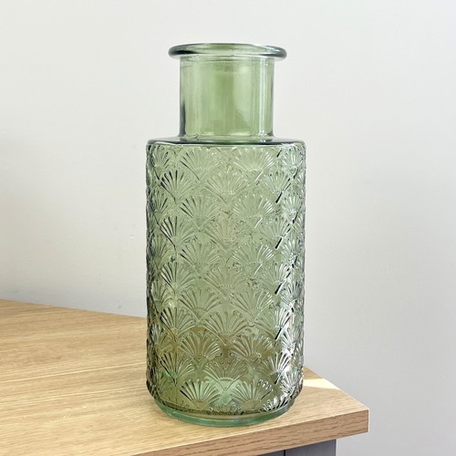 Glass vase for flowers - for, green