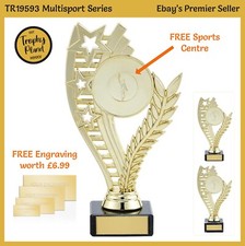 MULTISPORT TROPHY - Gold Sports Award / Trophies, FREE CENTRE, FREE ENGRAVING