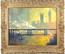 John Myatt - Charing Cross Railway Bridge - in the style of Claude Monet