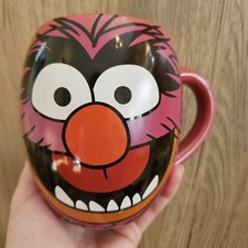 Disney Store Animal Mug Cup Ceramic Purple Red Face The Muppets Head Barrel 2011