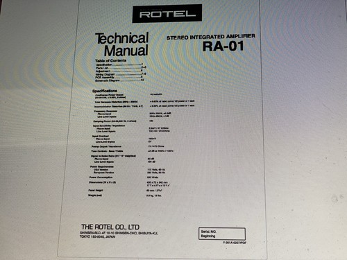 Rotel service manual - rotel,
