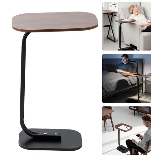 Shaped side table wooden end - c-shaped,
