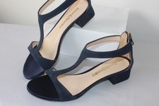 Russell & Bromley Classic Navy Suede Strappy Sandals Low Block Heel 36.5 ( 3.5)