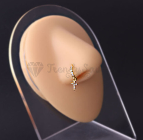 Diamante nose ring - nose,